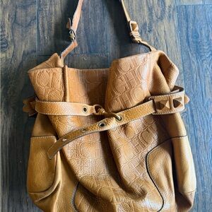 Vintage Y2K Carolina Herrera Tan Hobo Bag